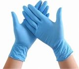 使い捨て可能な医学の青いニトリルの食糧準備の手袋は自由に粉になる サプライヤー