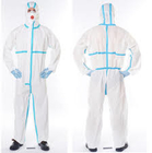 PPEの一つのプラスチック使い捨て可能な防護服の医学の防護服 サプライヤー