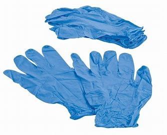 4つのミルのニトリルの抵抗力がある青い保護使い捨て可能な手袋の化学薬品 サプライヤー